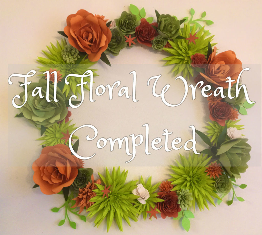 Photo of paper floral wreath